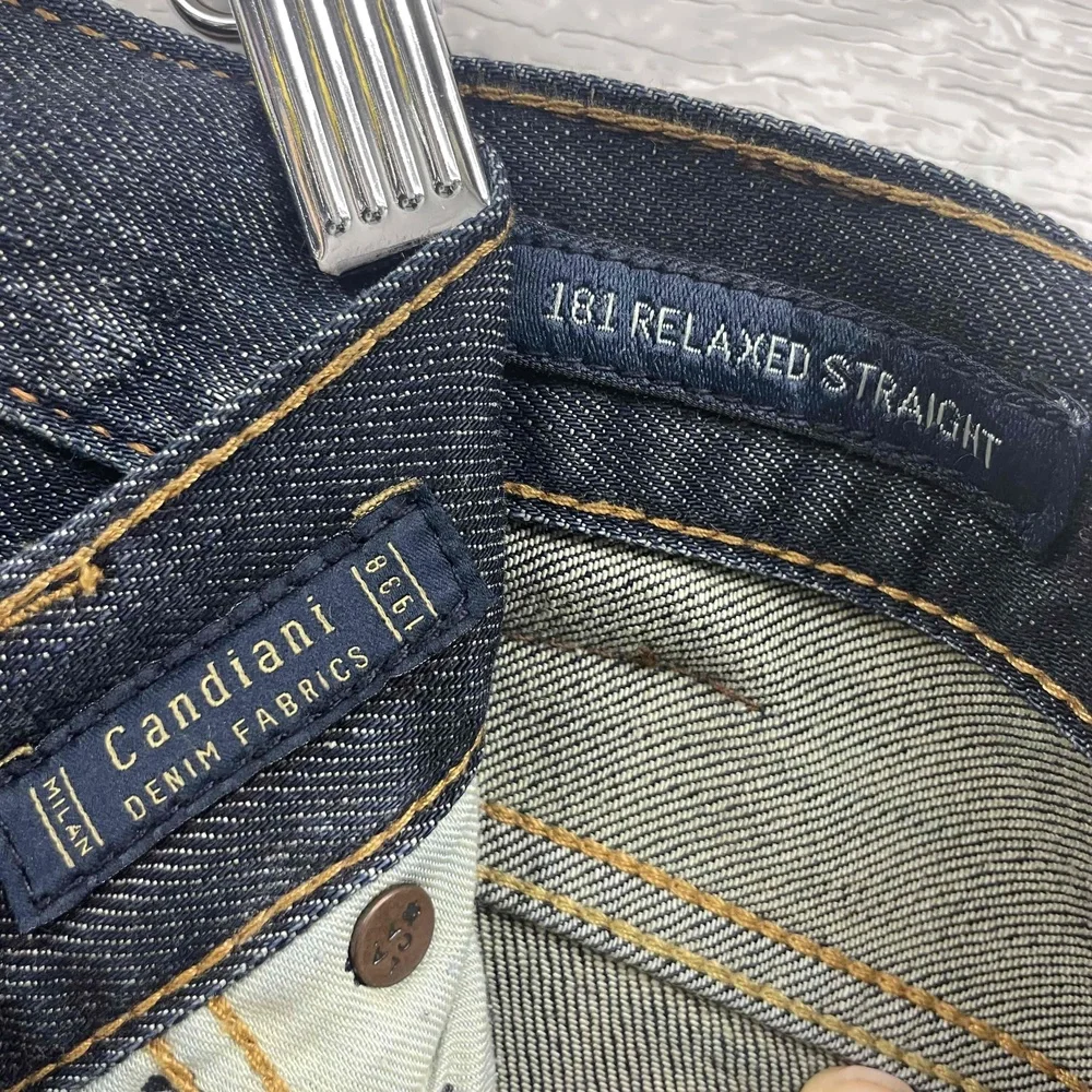 Lucky Brand Medium Wash‎ 181 Relaxed Straight Jeans Candiani Denim Italy W40 L30